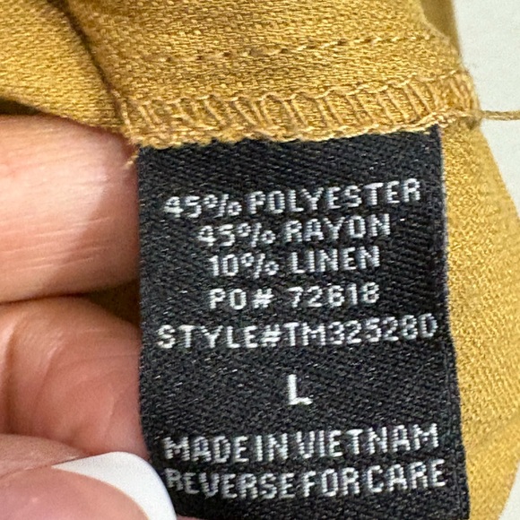 Timing Mustard Button-Up Top - Picture 4 of 5